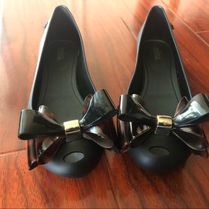 Melissa Jelly Peep Toe Flats Size 8